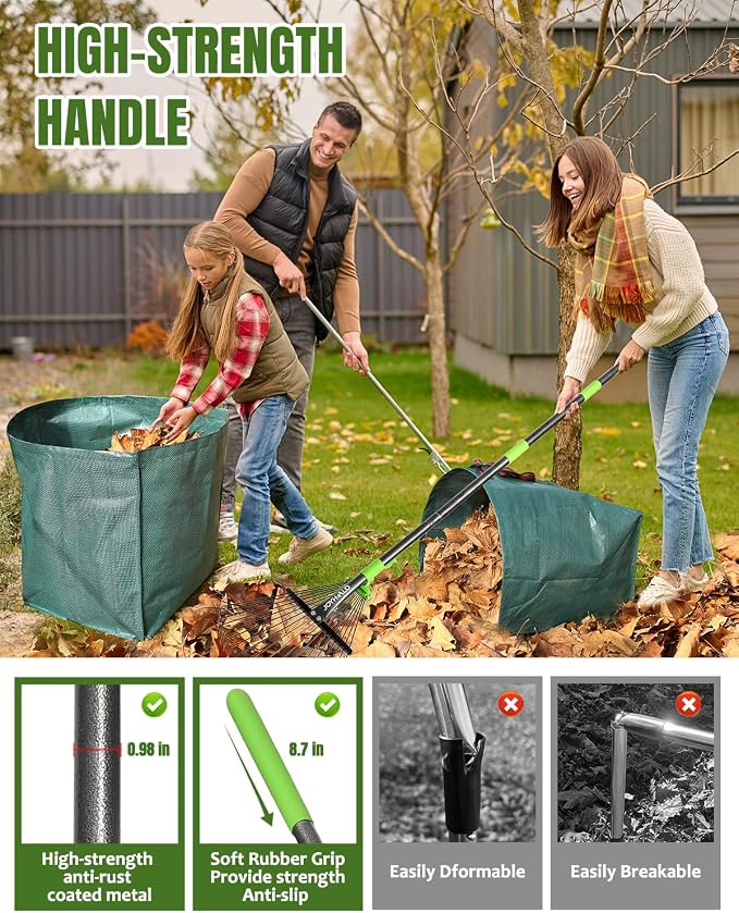 Joyhalo 63.4 Inch Rake for Leaves - Image 3
