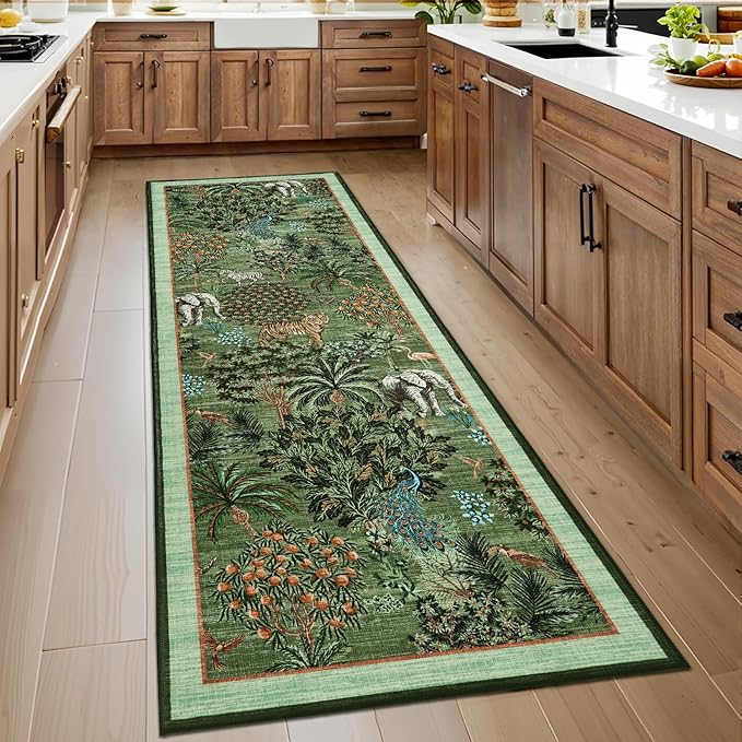 GarveeHome Jungle Rug 2.5x8 Kitchen Runner Rug Non Slip Washable Runners by GarveeHome