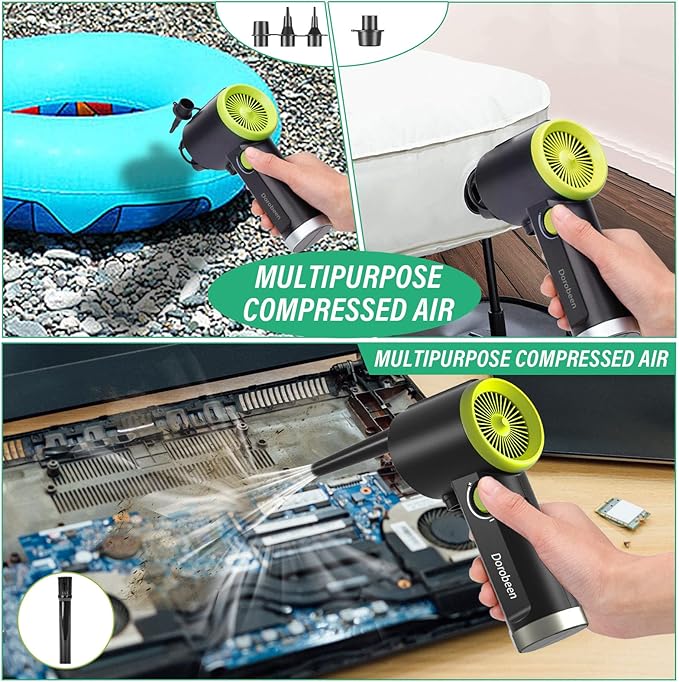 DOROBEEN Compressed Air Duster, Cordless Handheld Air Blower, Stepless Speed - Image 5