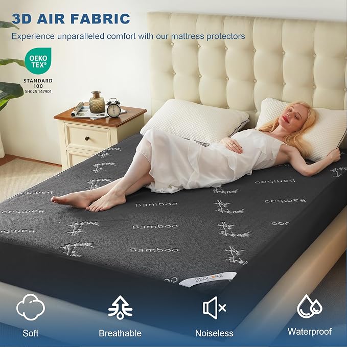 BEDLORE Twin Size Mattress Protector Waterproof, Mattress Pad Fitted 6-15 Inch - Image 3