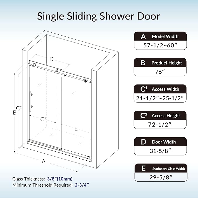 Woodbridge Frameless Sliding Shower Doors - Image 7