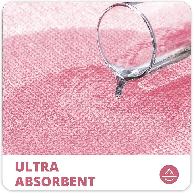 Bathroom Rugs Set 2 Pieces, Thin Bathroom Mats, Toilet Rugs, Quick Dry - Image 4