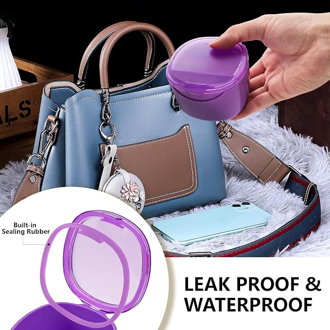 Purple Denture Cup Denture Bath Box Case - Image 5