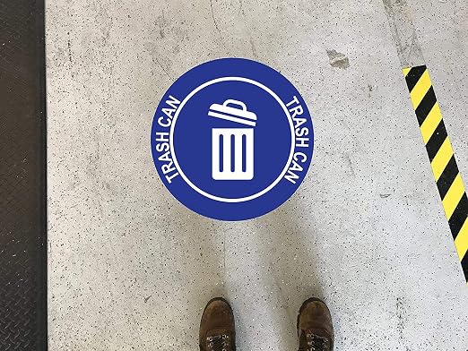 "Trash Can" Durable Laminated Vinyl Floor Sign- Sign by Graphical Warehouse- 5S - Image 3