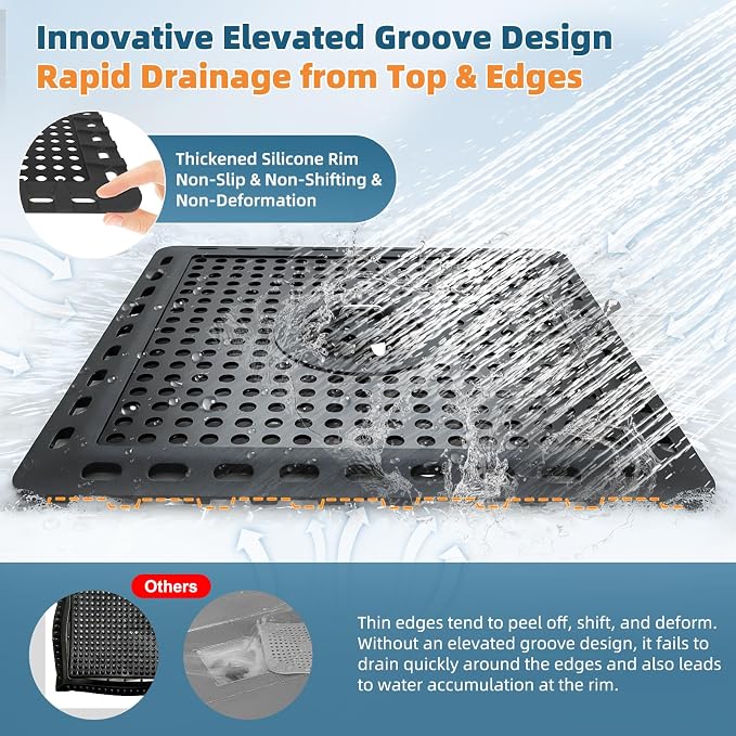 Hibbent Upgraded Shower Drain Hair Catcher, Shower Drain Cover - Image 4