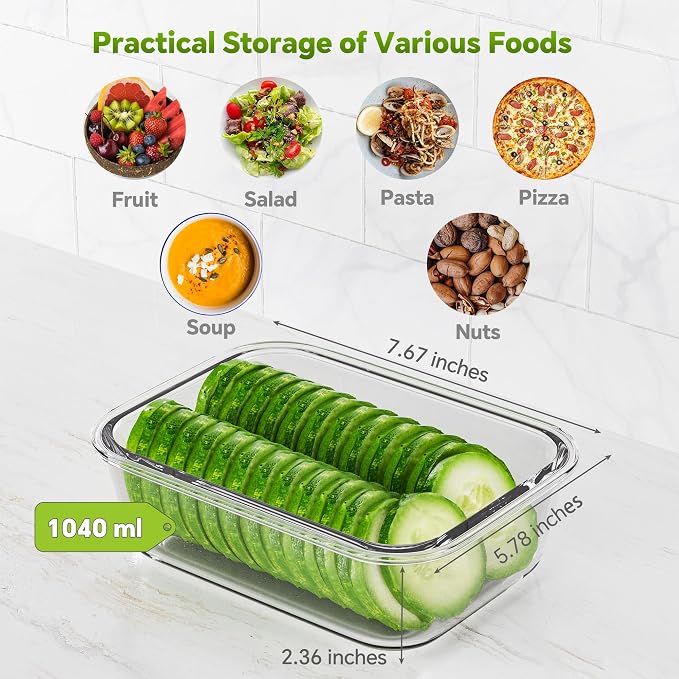 5-Pack 35 oz Borosilicate Glass Food Storage Containers - Image 3