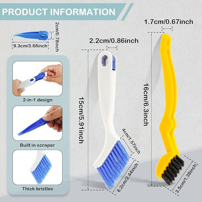 4pcs Bathroom Gap Cleaning Brush, Small Crevice Cleaning Brushes, Hand-Held - Image 2