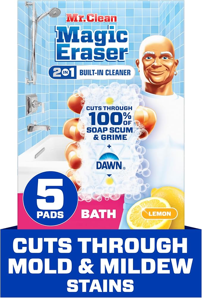 Mr. Clean Magic Eraser Sponge, Bathroom Cleaner, Shower Cleaner, Tub Cleaner by MrClean