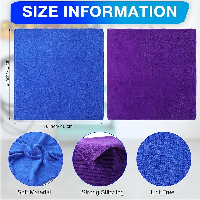 Nuenen 60 Pcs Microfiber Cleaning Cloths - Image 2