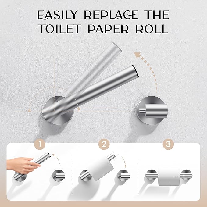 Day Moon™ Brushed Nickel Toilet Paper Holder - Image 3