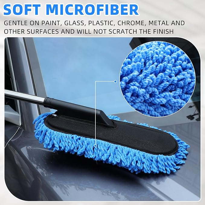 Tanlade 2 Pack Microfiber Car Duster Exterior Scratch Free - Image 3
