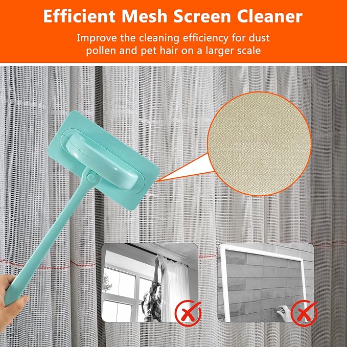 Window Screen Cleaner and Groove Cleaning Brush, Mesh Screen Cleaning Brush and - Image 3