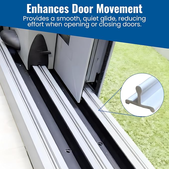 KC Hardware Vinyl Sliding Screen Door Track, Sliding Door Bottom Track - Image 6