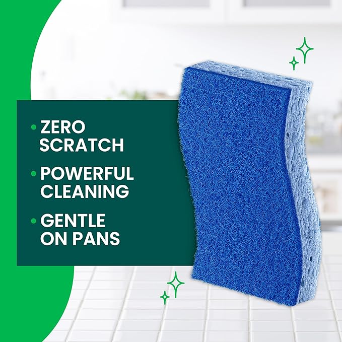 Scotch-Brite Zero Scratch Scrub Sponge, 3 Kitchen Sponges - Image 3