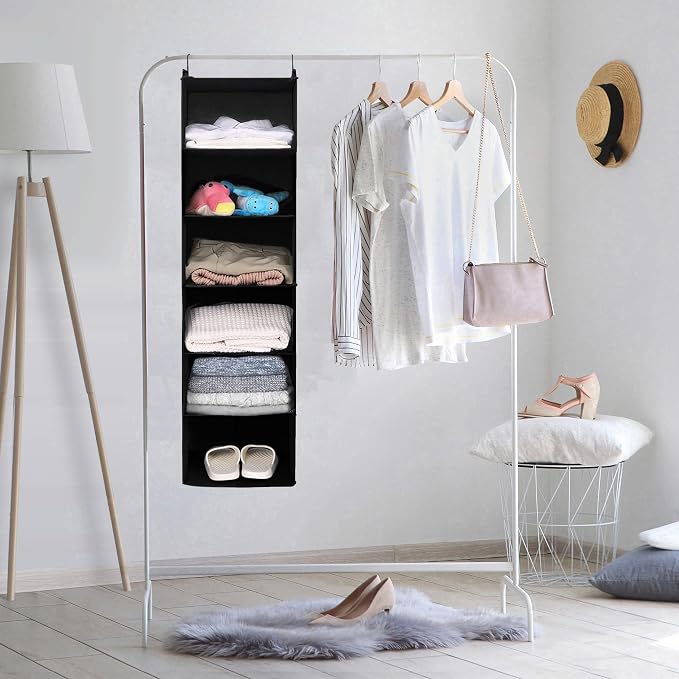 MAX Houser 6 Tier Shelf Hanging Closet Organizer, Closet Hanging Shelf - Image 2