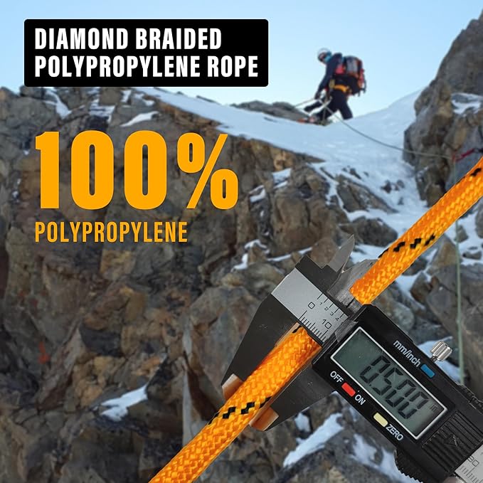 Diamond Braided Polypropylene Rope Nylon Rope Mix Thick Heavy Duty Ropes 1/2 - Image 5