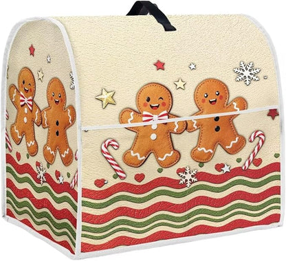 Christmas Mixer Cover for Kitchen Aid 6-8 Qt Mixer, Gingerbread Man Small Appliance Dust Covers Universal for Air Fryers, Coffee Makers, Christmas Decor for Kitchen