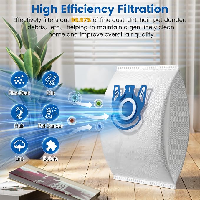 20 Pack 3D Airclean GN Vacuum Bags Compatible - Image 5