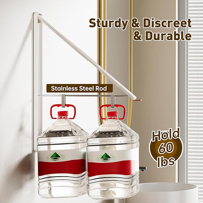 Clothes Drying Rack, Laundry Room Wall Mounted Retractable Clothes Hanger - Image 4