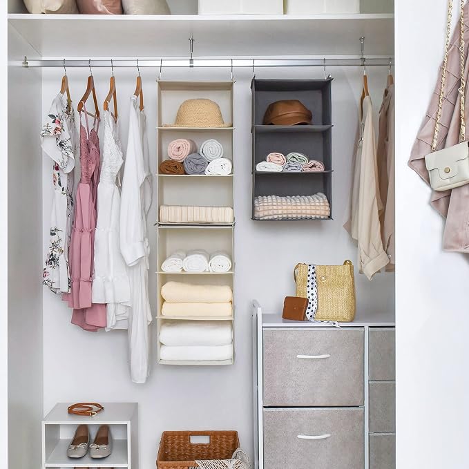 GRANNY SAYS 6-Shelf Hanging Closet Shelves, Separable to 2 Pack 3-Shelf Closet - Image 8