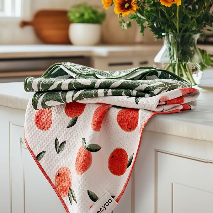 RECYCO Waffle Kitchen Towel Set of 2 by RECYCOHOMECOLLECTION