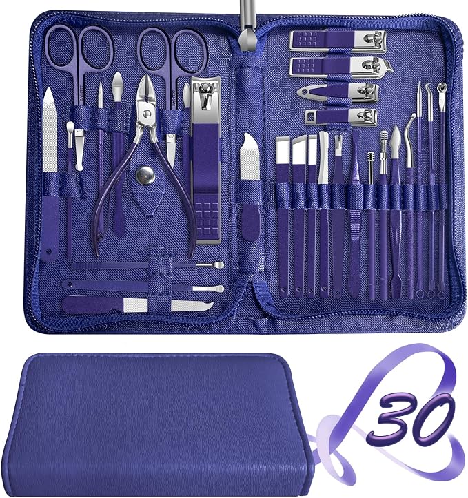 Manicure Set 30 in 1 Nail Clippers Set, Nail Manicure Kit by RedFlow-official