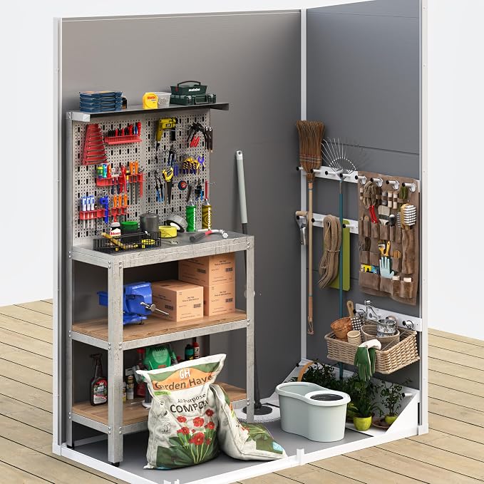 UDPATIO Outdoor Storage Shed 5x3 FT, Plastic Garden Shed - Image 4