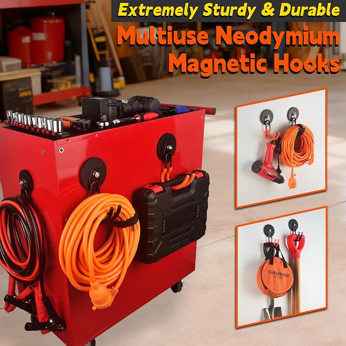 ULIBERMAGNET New Upgraded Ultra-Strong Magnetic Hooks, 2 Pack Heavy Duty - Image 5