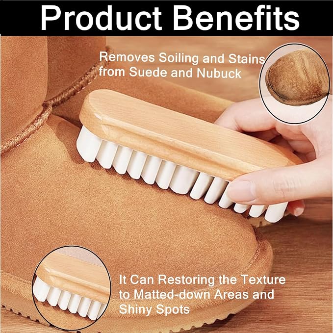 Crepe Suede Rubber Brush for Cleaning Snow Boots – 2025 Upgrade No Water Needed - Image 4