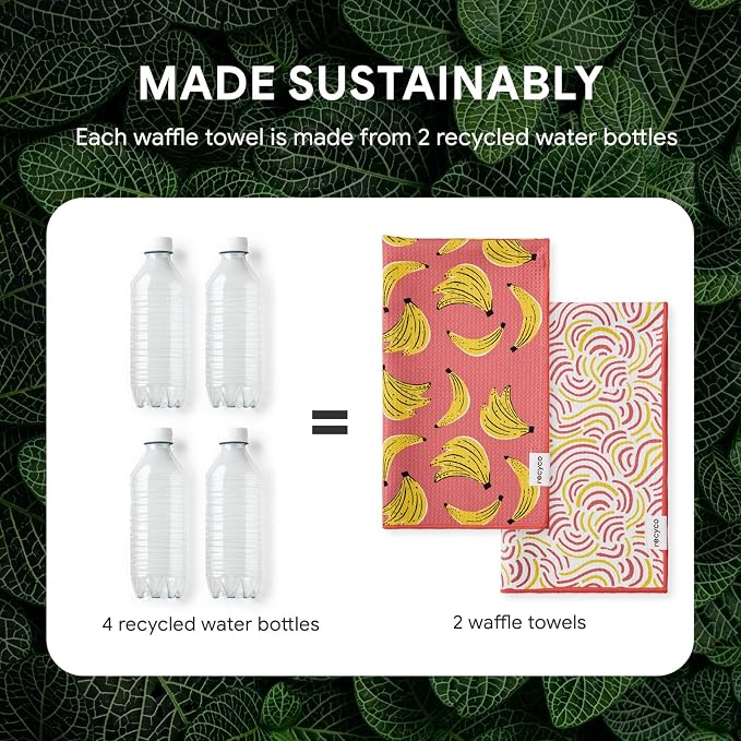RECYCO Waffle Kitchen Towel Set of 2 - Image 6