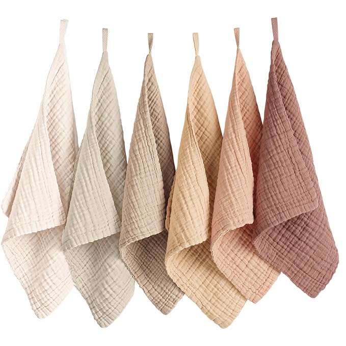 Konssy 6 Pack Face Cloths, Soft Wash Cloth by Konssy