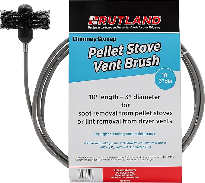 Rutland 3-Inch Pellet Stove/Dryer Vent Brush by RutlandProducts