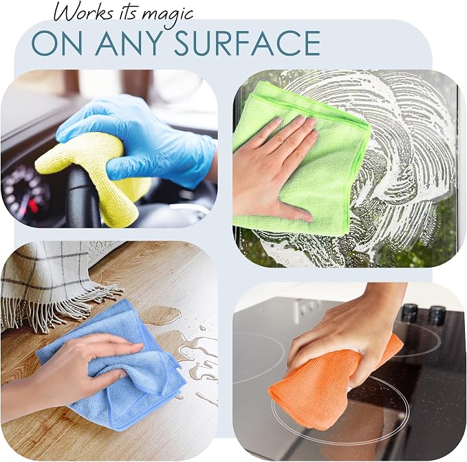 Hearth & Harbor Microfiber Cleaning Cloth, Reusable Microfiber Towels - Image 5