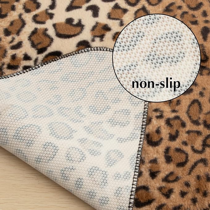 MACEVIA Leopard Rug Cheetah Print Rugs Western Decor - Image 4