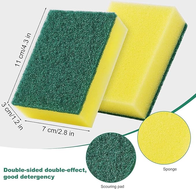 Individually Wrapped Sponges, Kitchen Dishwashing Sponge Bulk, Non Scratch - Image 6