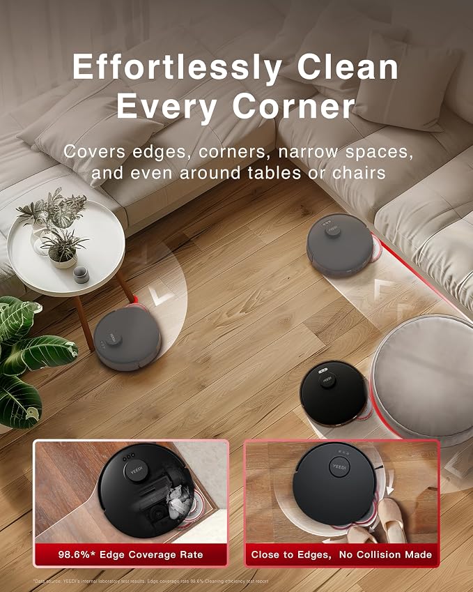 Yeedi M12 PRO+ Robot Vacuum and Mop, 11000Pa Strong Suction, ZeroTangle - Image 4