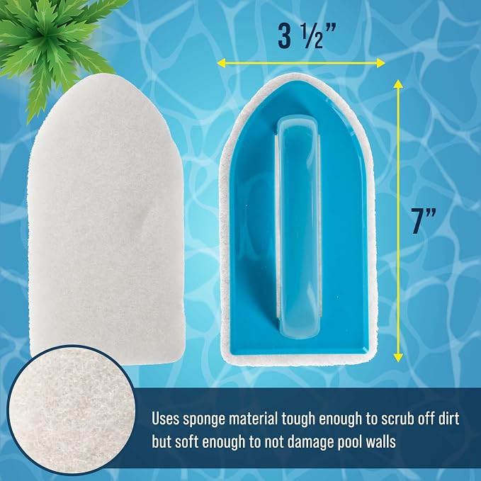 U.S. Pool Supply Hand-Held Pool Scrub Brush, 2 Pack - Image 3