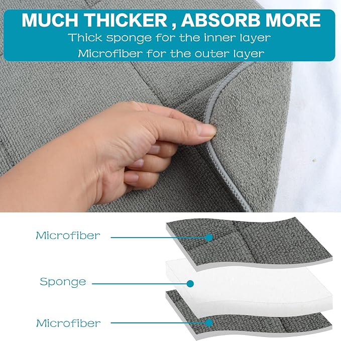 SINLAND Microfiber Dish Drying Mat Super Absorbent Dish Drying Pad - Image 4