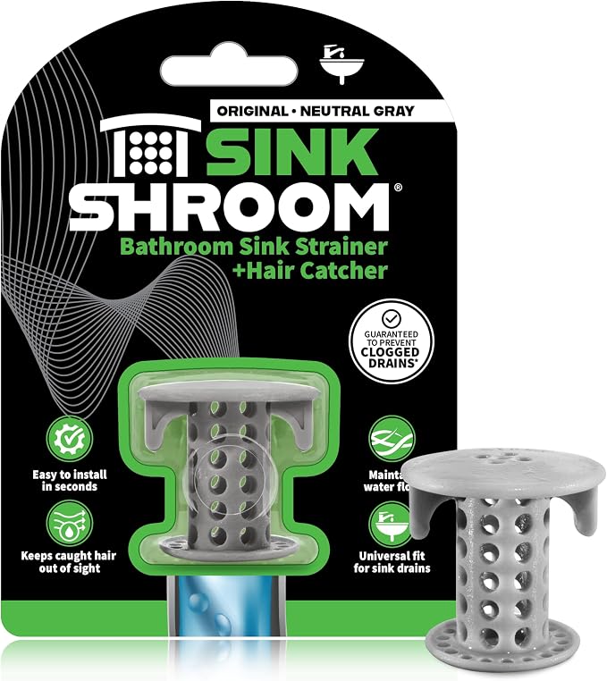 SinkShroom The Revolutionary Sink Drain Protector Hair Catcher/Strainer/Snare by TubShroom
