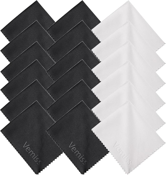 Vemiss 6 Pack Microfiber Glasses Cleaning Cloth, Wipes Lens Eyeglasses & Screens by Vemiss