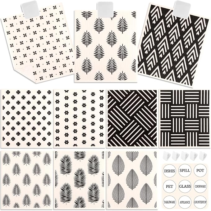 Lucomb 10 Pack Swedish Dish Cloths Reusable by Lucomb