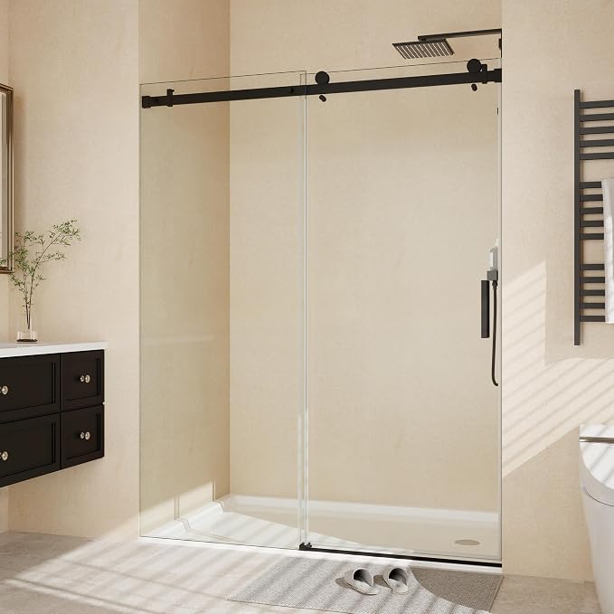 44-48" W x 76" h Frameless Sliding Shower Door – Waterproof Glass Shower by GarveeTech