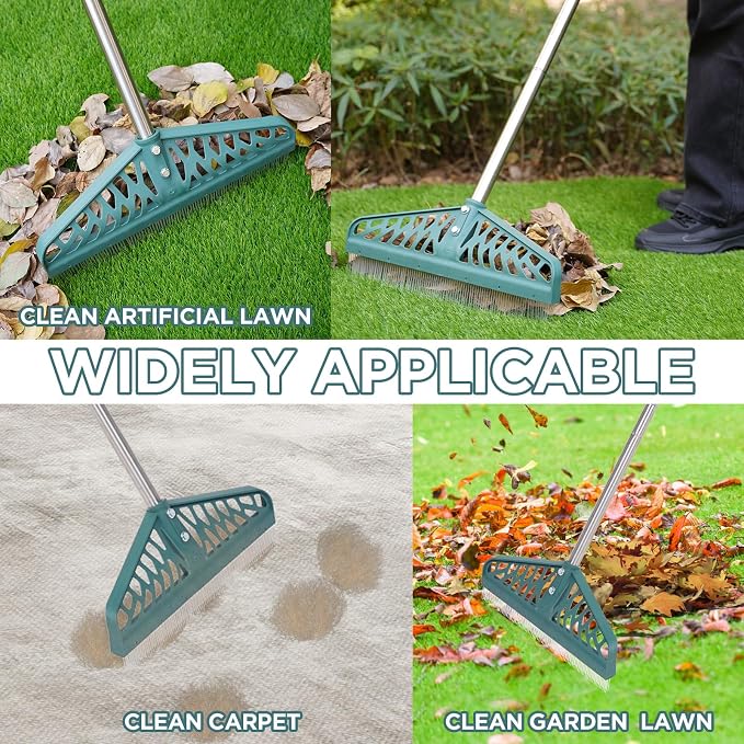 Artificial Turf Rake with Adjustable Steel Handle from 32 to 61 Inch, Durable - Image 8