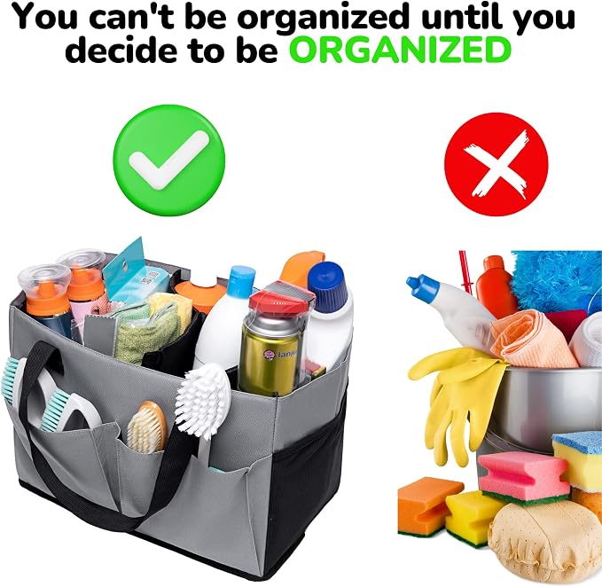 Cleaning Caddy with Handle and Shoulder Strap Organizer - Image 4