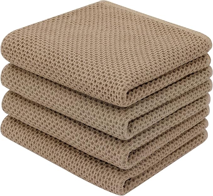 Homaxy 100% Cotton Waffle Weave Kitchen Dish Towels, Ultra Soft Absorbent Quick by Homaxy