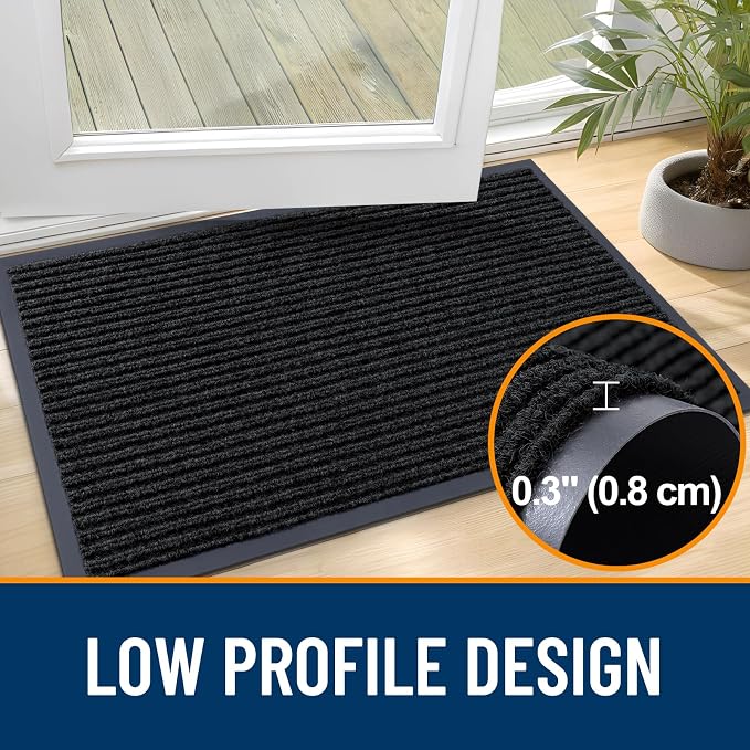 OLANLY Front Door Mat Indoor Outdoor Entrance, Waterproof Heavy Duty Doormat - Image 4