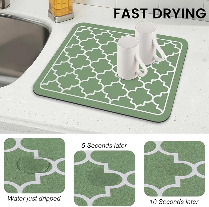 WISELIFE Dish Drying Mat Super Absorbent Drying Mat Large Dish Drying Mats - Image 4