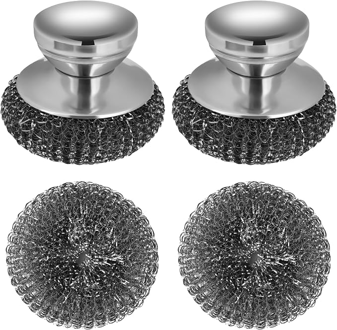 Onewly 2Pack Steel Wool Scrubber Set, Stainless Steel Scrubber by Onewly