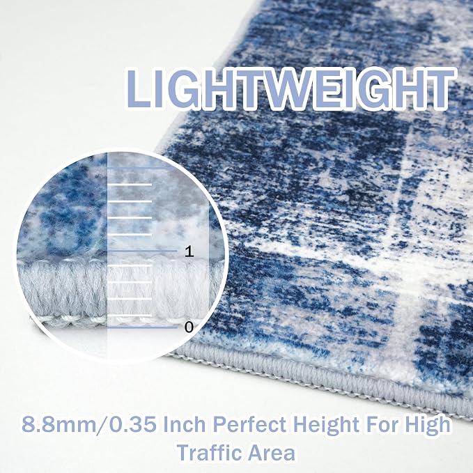 IOHOUZE Abstract Runner Rug 2x5 Ft Washable Runners - Image 5