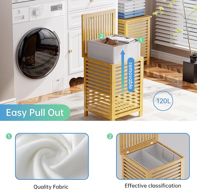 SMIBUY Double Laundry Hamper - Image 8